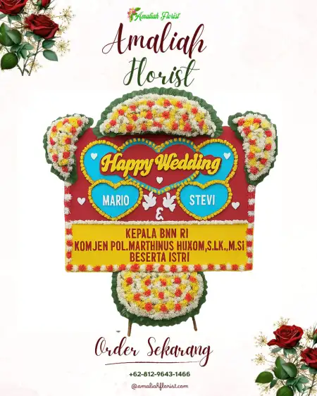 Papan Bunga Pernikahan Gedung Pernikahan Bojonggede